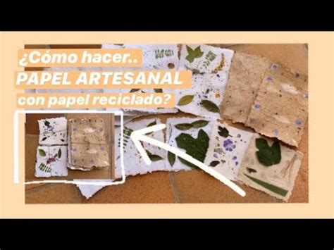 Cómo hacer papel artesanal Fácil y Rápido YouTube