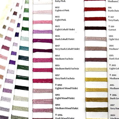 Kreinik Manufacturing Color Card And Color Chart Kreinik Silk Thread