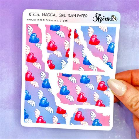 2 Dollar Tuesday Magical Girl Torn Paper Stickers