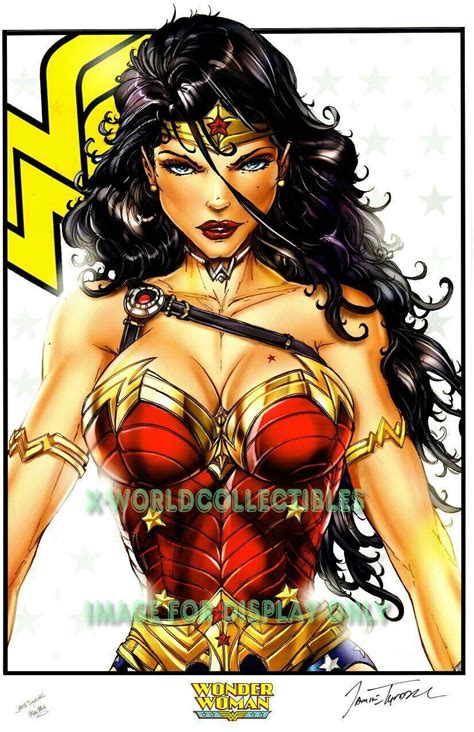 WONDER WOMAN HOT N SEXY ART PRINT SIGNED JAMIE TYNDALL 11x17 EBay