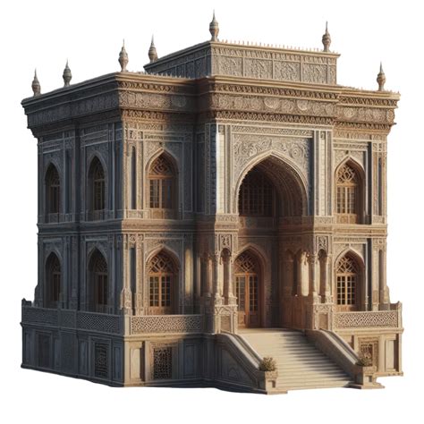 Ai Generated Persian Building Isolated On Transparent Background Ai