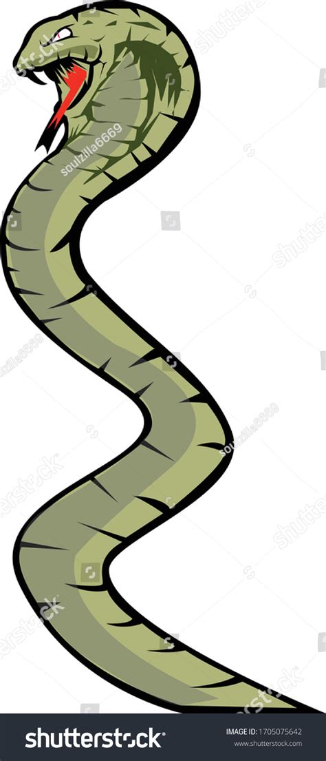 Green Angry Snake Cartoon Illustration Stock Vector (Royalty Free ...