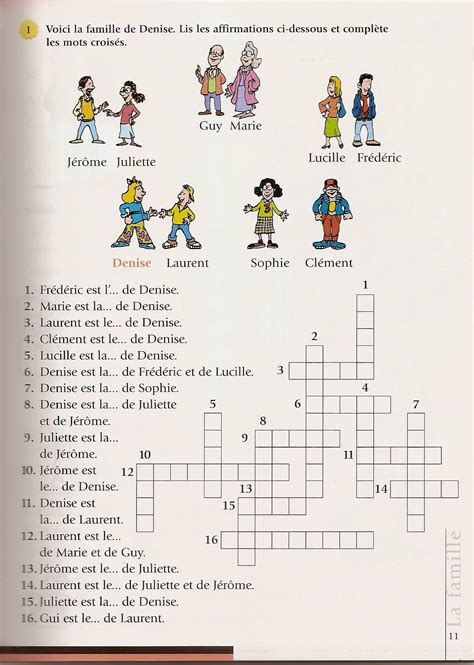 Exercices Sur Les Membres De La Famille