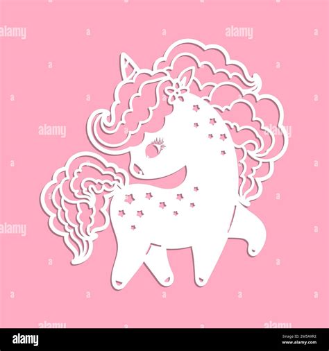 Unicorn With Stars Stencil Printable