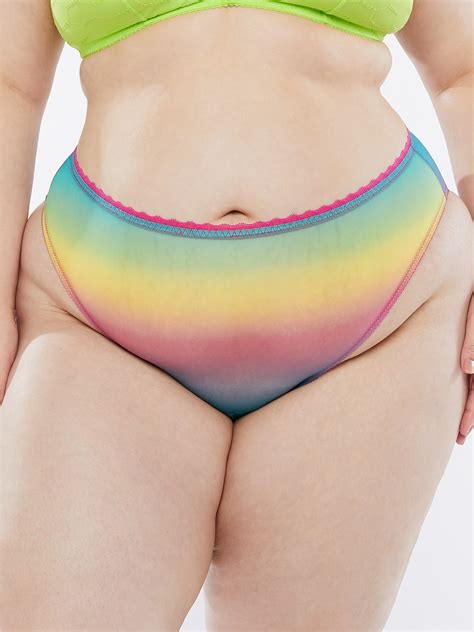 Mesh Crotchless High Leg Bikini In Multi Savage X Fenty Germany
