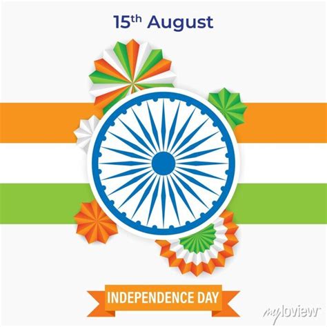 Vector Illustration For Indian Independence Day August Wall Mural