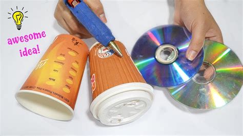 Cute And Easy Recycled Cds And Paper Cup How To Recycle Paper Cup Best