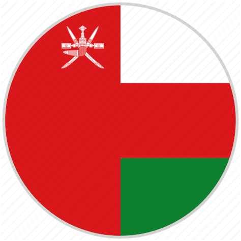 Circular Country Flag National National Flag Oman Rounded Icon