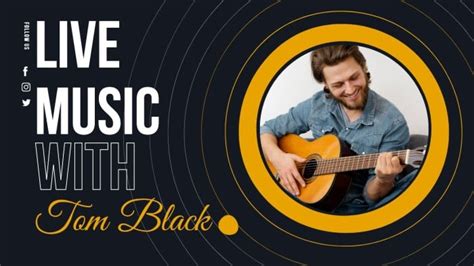 Design Free Simple Live Music Youtube Thumbnail Template