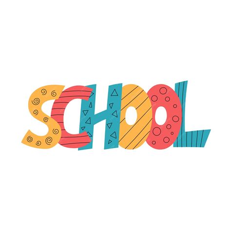 Premium Vector | School word lettering Creative vector illustration of hand written letters Back