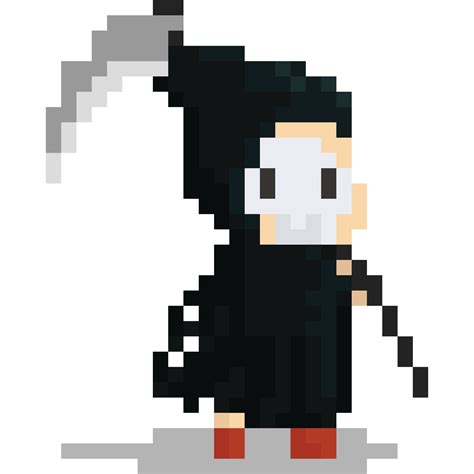 Pixel Art Halloween Reaper Cosplay Character 27190848 PNG