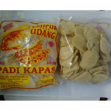 Krupuk Udang Lebar Super Padi Kapas Kwalitet Super Berat Gram