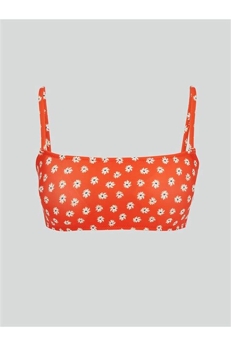 LC Waikiki Turuncu Dolgulu Çiçek Desenli Kadın Bikini Üst Fiyatı Yorumları