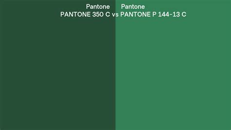 Pantone 350 C Vs Pantone P 144 13 C Side By Side Comparison