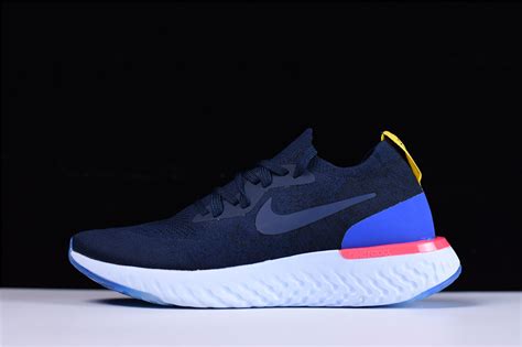 Nike Epic React Flyknit College Navy Racer Blue Pink Blast For Sale