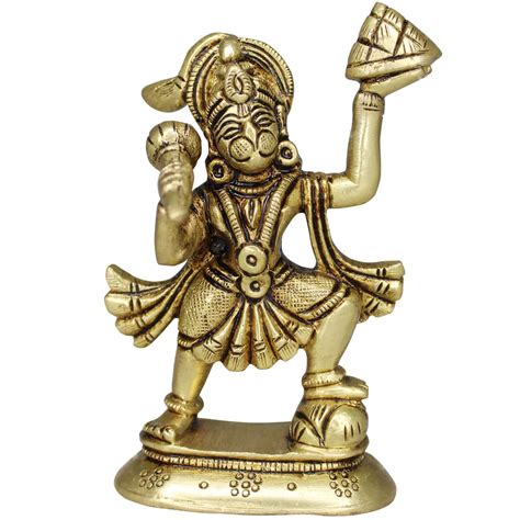 Vinayakmoorti Brass Standing Hanuman Dada Murti For Home Office Vastu