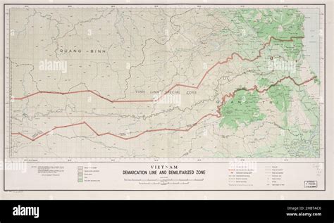 Map Of The Vietnam Demarcation Line And Demilitarized Zone As Of