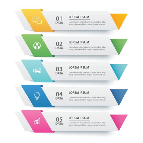 data infographics tab paper index template vector illustration