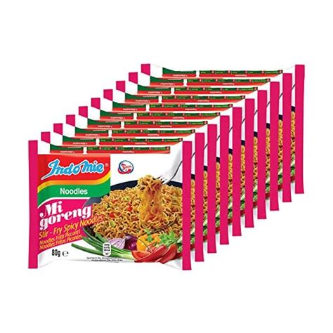 Indomie Mi Goreng Instant Stir Fry Noodles Halal Certified Hot Spicy Pedas Flavor Ounce