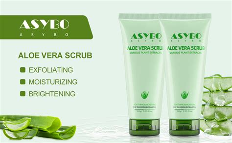 ASYBO 100MLx2 exfoliant naturel pour le visage Gommage à lAloe Vera