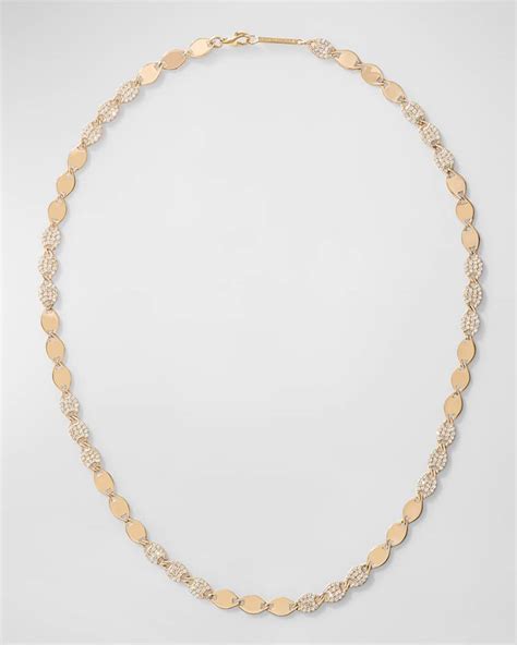 LANA 14k Gold Flawless Nude Diamond Link Necklace Neiman Marcus