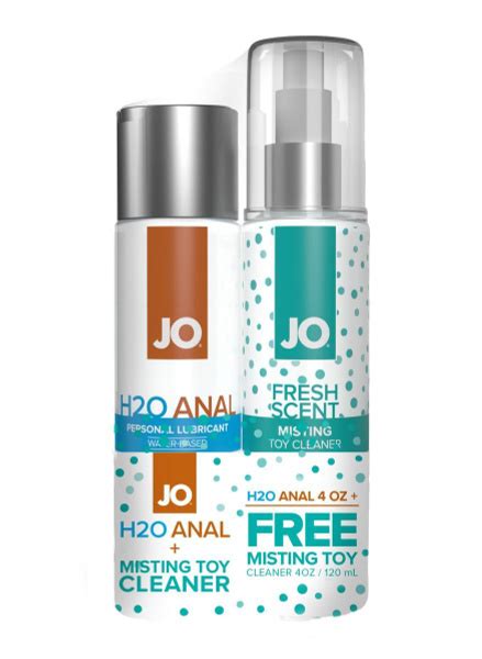 System JO Набор из анального лубриканта JO Anal H2O и очистителя Toy