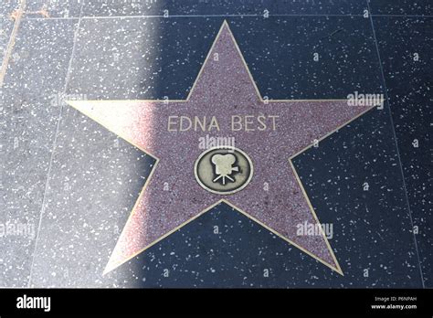 Hollywood Ca June 29 Edna Best Star On The Hollywood Walk Of Fame