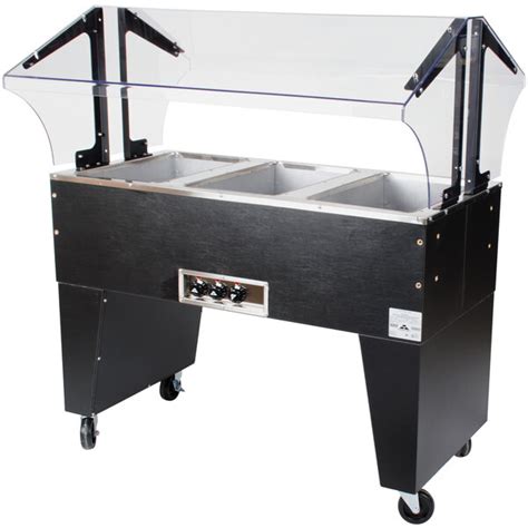 Advance Tabco B B Three Pan Everyday Buffet Hot Food Table With Open Base Open Well V