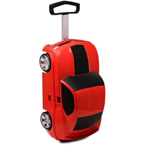 Чемодан для мальчика машинка с ручкой на колесах UFT Chevrolet Camaro ...