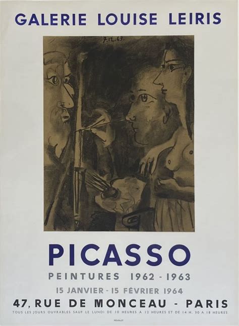 Poster Galerie Louise Leiris Picasso Peintures 1962 1963 By Picasso Pablo