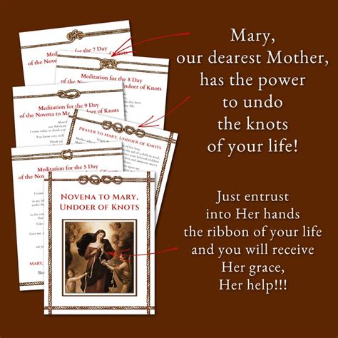 Novena Of Mary Undoer Of Knots Prayer Cards Printable Novena Prayer