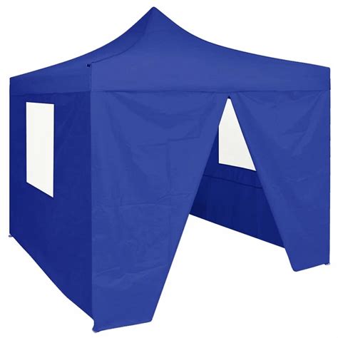 Gazebo Pieghevole Professionale Pareti X M Acciaio Blu