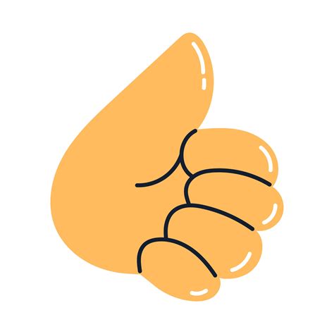 Vector thumbs up hand gesture. Hand thumb up in flat design. School or ...