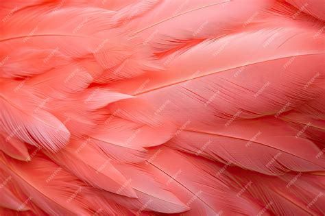 Premium Ai Image Flamingo Feather Background
