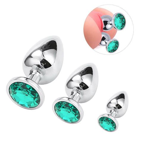 3 PCS Ass Anal Training Set Stainless Metal Steel Anal Butt Plug Adult