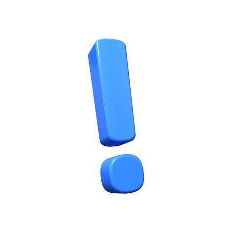 Signo De Exclamación Azul Representación 3d 12716828 Png