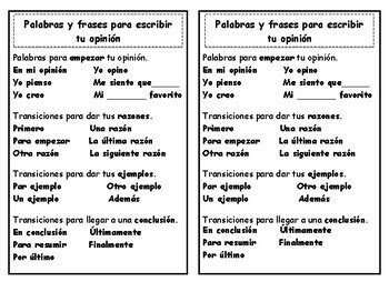 Spanish Transition Words