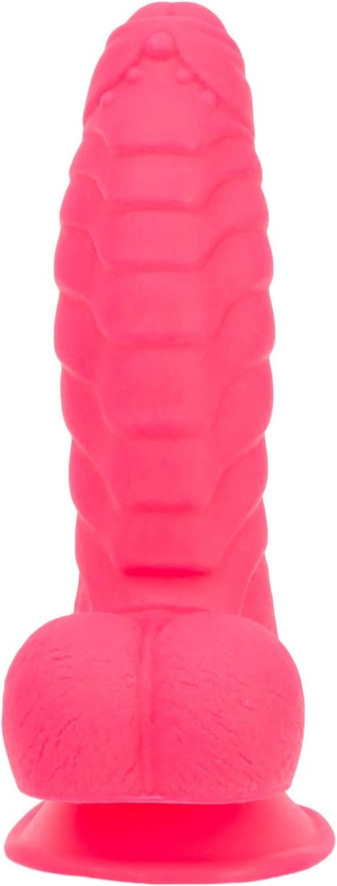 Amazon Pure Love Fantasy Silicone Dildo With Suction Cup Ribbed Studded 7 Inch Pink
