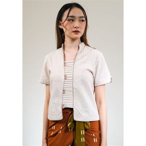Jual Kichi Batik Blouse Kebaya Eden Nude Shopee Indonesia