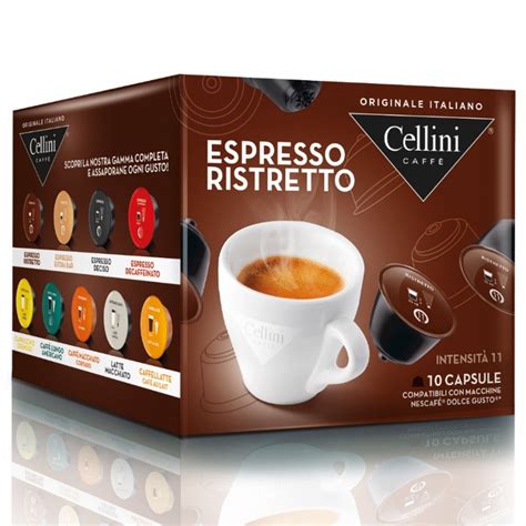 Cellini Dolce Gusto Kafijas Kapsulas Espresso Ristretto Kafo