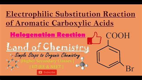 Electrophilic Substitution Reacation Of Benzoic Acid Halogention