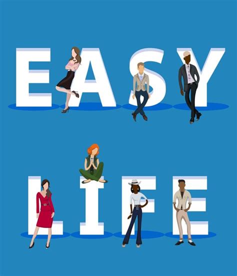 Premium Vector People On Easy Life For Web Mobile App Presentations