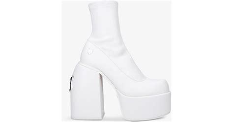 Naked Wolfe Sugar Faux Leather Ankle Boots In White Lyst Uk