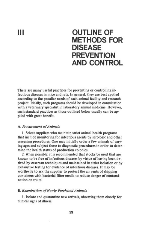Disease Prevention And Control