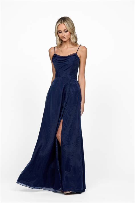 Averie Cowl Neck Gown – Honey Fawn Boutique