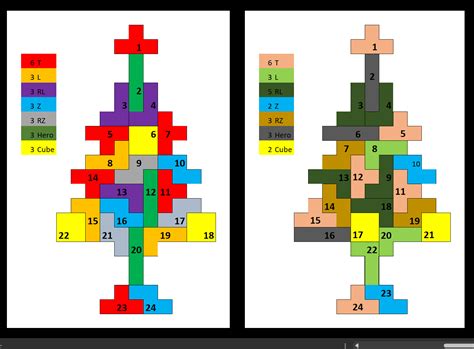 Tetris Christmas Tree Advent Calendar By Tomtom5893 Download Free Stl