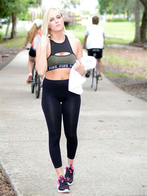 Kate England In Tights And Sports Bra Workout In Orlando Gallery Kate