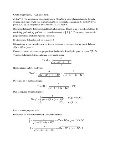 Tarea 2 Unidad 1 Calculo Multivariado UNAD Grupo De Ejercicios 2