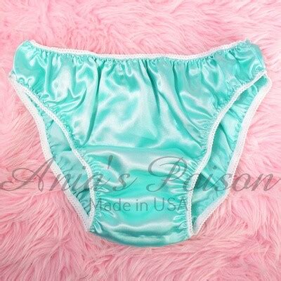 Anias Poison Full Solid Color Bikini Cut Soft Satin Lined SISSY Panties For Men MANTIES Sz S