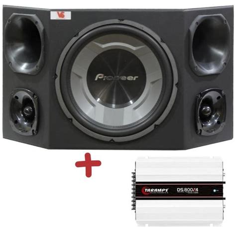 Caixa Trio Completa Pioneer M Dulo Taramps Vinisound Kit Som